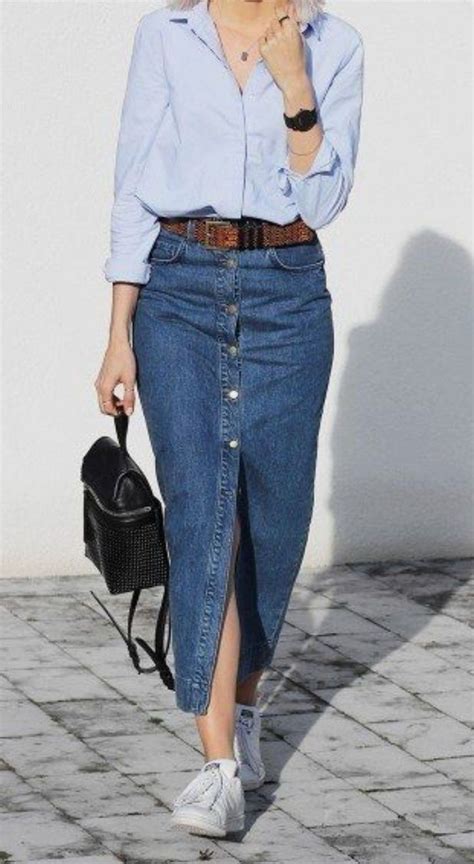 Denim Skirt Outfit Plus Size Denim Dress Outfit Denim Skirt Outfits