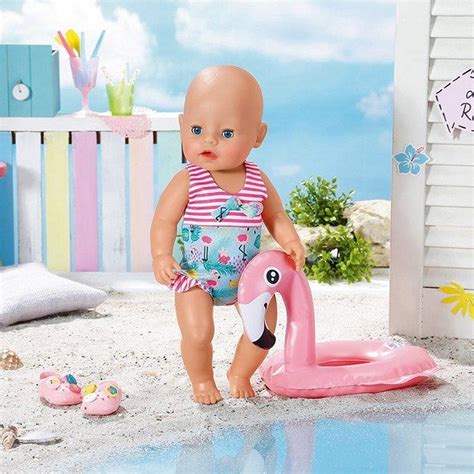 BABY Born Holiday Zwemplezier Set Met Zwempak En Opblaasflamingo