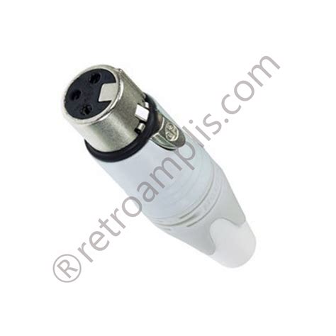 White XLR Female Connector NEUTRIK NC3FXX WT