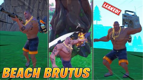 New Beach Brutus Leaked Gameplay And Item Shop Fortnite Youtube