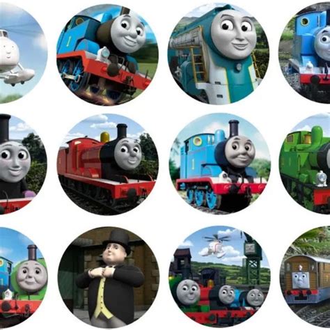 Thomas the Train Cupcake Toppers - Etsy