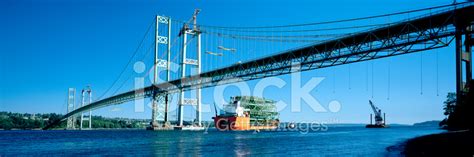 Narrows Bridge Construction, Tacoma, Washington, United States Stock ...