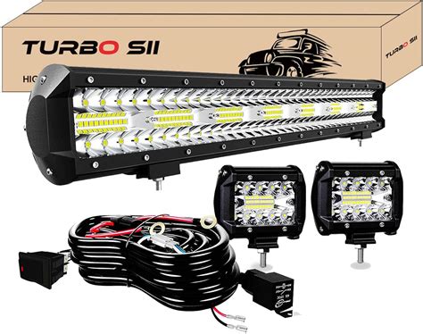 Turbo Sii Inch Led Light Bar W Triple Row Lm Spot Flood