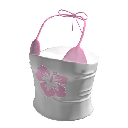 Top De Tubo De Hibisco De Verano Con Top De Bikini Rosa Roblox