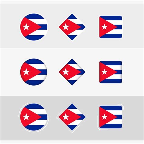 Premium Vector Cuba Flag Icons Set Vector Flag Of Cuba