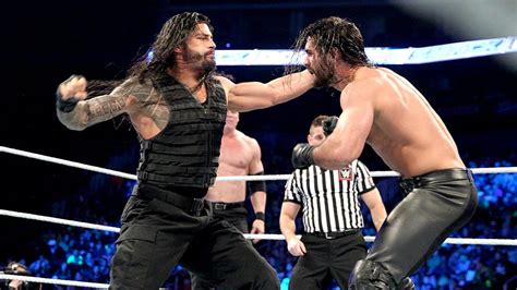 Roman Reigns Vs Kane And Seth Rollins Smackdown March 19 2015 Wwe