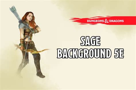 Sage Background 5e Dnd And 5th Edition Dandd 2024