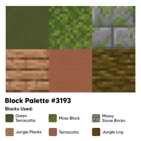 Oak Wood Color Palette Minecraft In Eaton