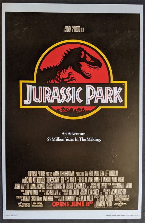 Lot Jurassic Park Starring Sam Neill Reproduction Mid 20th Century