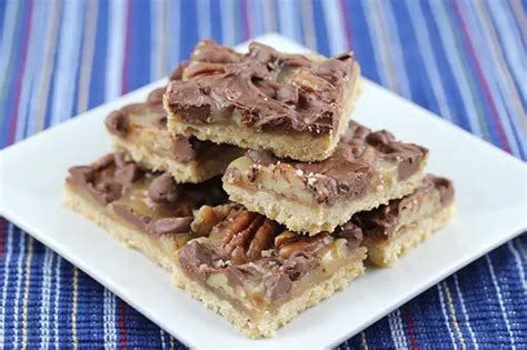 Caramel And Chocolate Pecan Bars Recipe