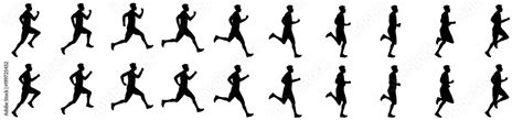 Man Run Cycle Animation Sprite Sheet, Jogging, Running, Stock Vector ...