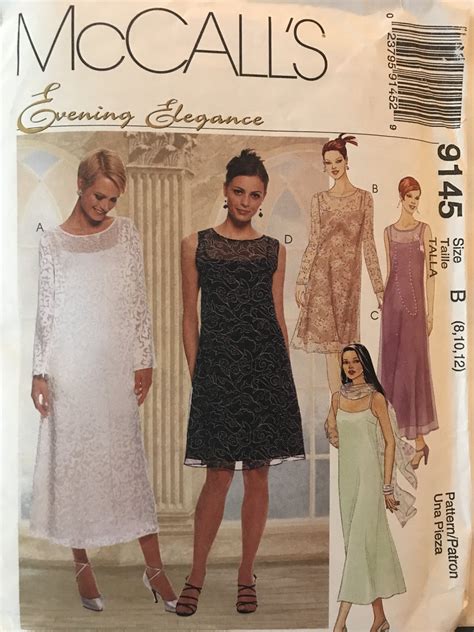 McCalls 9145 Sewing Pattern Mother Of The Bride Bridesmaid Evening