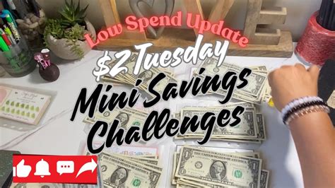 Tuesday Cash Stuffing Mini Challenges No Spend Update Thank