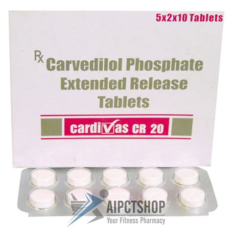 Buy Cardivas CR Carvedilol 20 Mg 100 Tablet Online Aipctshop