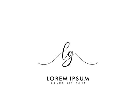 Initial Lg Feminine Logo Beauty Monogram And Elegant Logo Design