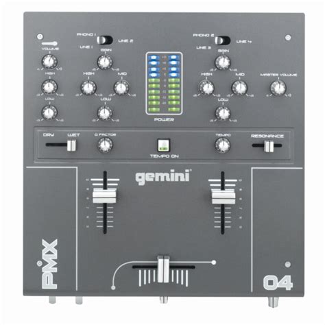 Gemini Pmx04 10 In 2 Channel Dj Mixer With Filter Effects