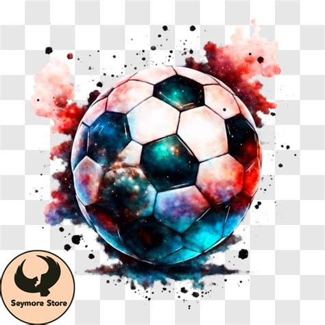 Vibrant Soccer Ball With Colorful Paint Splatters Png Design Inspire