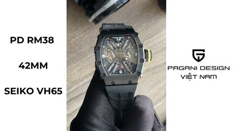 Đồng hồ nam Pagani Design PD1738 PD RM38 BLACK Màu đen 42mm