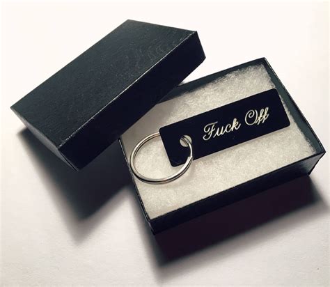 Fuck Off Keychain Crass Keychain Fuck Keychain Naughty Etsy