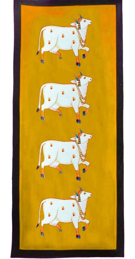 Buy Pichwai Painting Set Of Hand Painted Decorative Cow Paintings