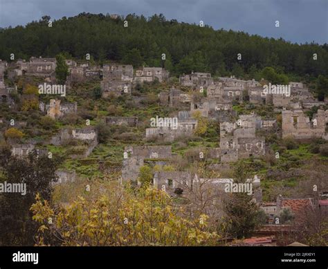 Abandoned Greek Village Kayakoy Ghost Town In Fethiye Izmir Turkey The