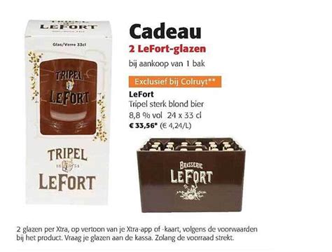 Lefort Tripel Sterk Blond Bier Promotie Bij Colruyt