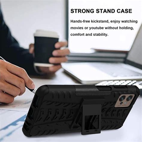 For Motorola G13 G23 G53 E13 E20 G32 E22 Case Armor Shockproof Stand