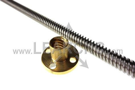 Lead Screw Acme Leadscrew Tr8x8 300mm Brass Nut Reprap Nema17 Ramps 3d