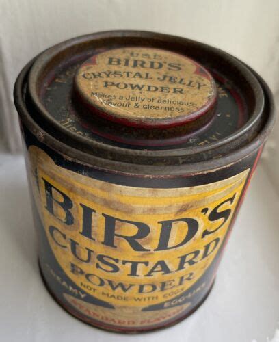 Antique Birds Custard Powder Tin And Contents Rare Ebay