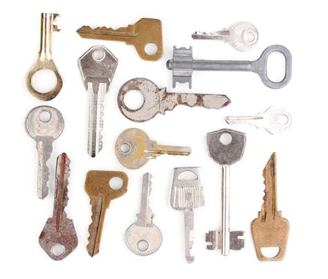 Premium Photo Many Metal Keys Isolated On White