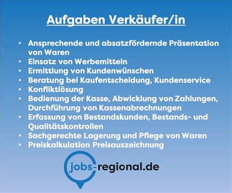 Aufgaben eines Verkäufers Job Ausbildungsberufe Ausbildung