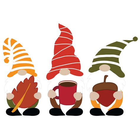 Autumn Gnomes With Autumn Elements Fall Shirt Design Diy Fall Gnomes