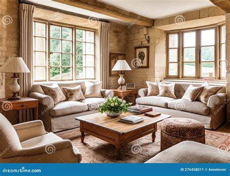 Cottage Living Room In Traditional English Style Home Decor And