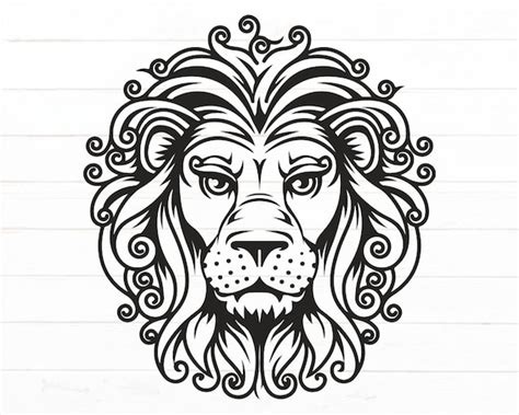 Lion Svg Lion Dxf Lion Head Png Printing Design Clipart Etsy