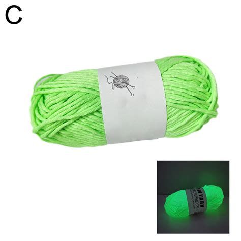 Novel Functional Yarn Glow In The Dark Polyester Luminous Chunky W T