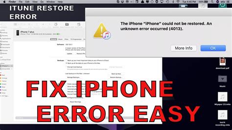 How To Fix Iphone Error 40134014 When Restore With Itune And Stuck