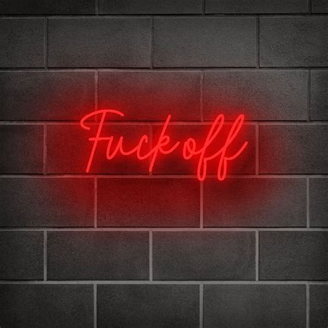 Fuck Off Neon Sign Acrylic Flex Led Custom Neon Sign Pink Etsy