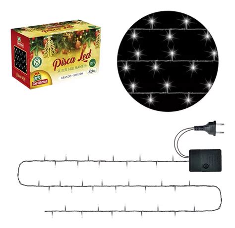 Pisca Pisca Leds Branco Brilhante V Art Christmas Mercadolivre