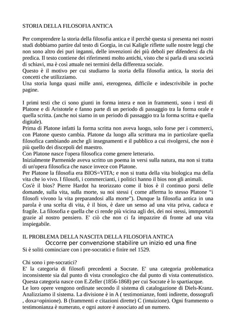 Solution Storia Della Filosofia Antica Studypool