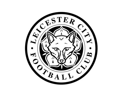 Leicester City Club Logo Black And White Symbol Premier League Football ...