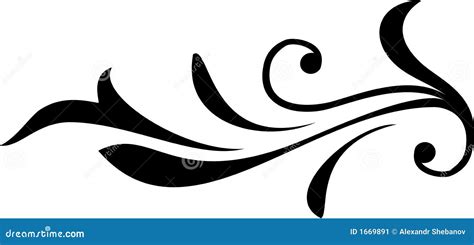 Scroll design stock vector. Image of design, flourishes - 1669891