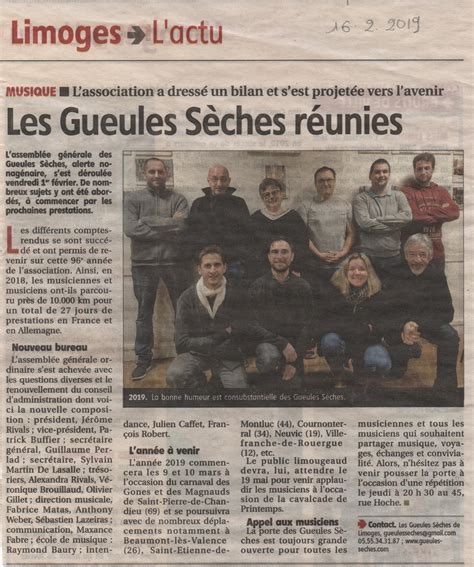 Les Gueules Sèches de Limoges Les Gueules Sèches réunies