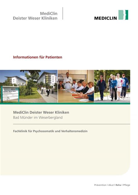 Informationen F R Patienten Mediclin Deister Weser Kliniken Bad