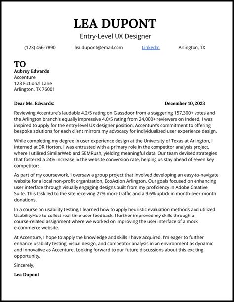 5 Ux Designer Cover Letter Examples For The Job In 2024