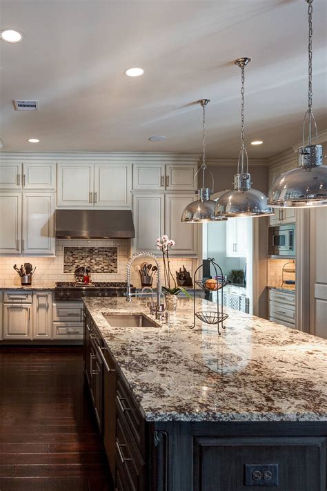 White Kitchen Cabinets Granite Countertops Image To U