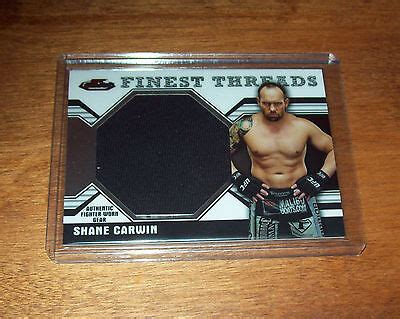 Topps Finest Ufc Shane Carwin Jumbo Worn Fighter Gear Relic Swatch