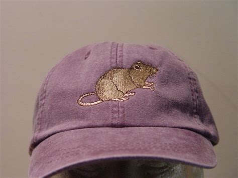 Brown Rat Rodent Hat Embroidered Men Women Wildlife Baseball Etsy