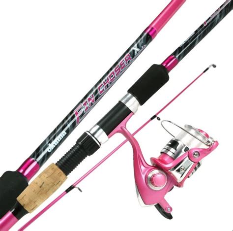 Pink 66 Okuma Fin Chaser X Fishing Rod And Reel Combo