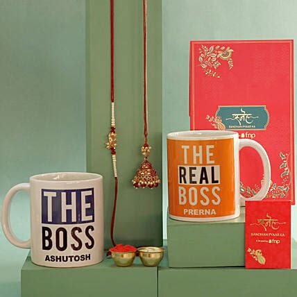 Buy Send Sneh Beads Bhaiya Bhabhi Rakhi Set N Personalised Mugs Online Fnp