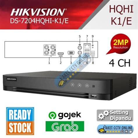 Jual DVR HIKVISION DS 7204HQHI K1 E 4 CHANNEL 4CH DS 7204HQHI K1 2MP